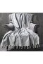 Buldan Work Arms Knitted Single Sofa Armchair Cover 180x150 Large Size 100% Cotton Woven - Light Gray - 2