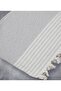 Natural Buldan Work Arms Knitted Sofa Sofa Bed Seat Cover 180x300 Large Size Cotton Woven-lightgrey - 4