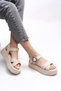 Clartrana Women's Sandals 001274 Beige - 3