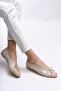 Saelstele Women's Ballet Flats 001298 Beige Leather - 3