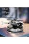 Car Air Freshener Helicopter Solar Rotating Aromatherapy Diffuser (Silver) - 2