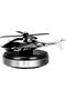 Car Air Freshener Helicopter Solar Rotating Aromatherapy Diffuser (Silver)