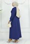 Indigo Pleated and Slit Suit - 19239 - 4