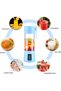 Portable 6-Blade 3D Juicer Cup, Rechargeable Blender with Magnetic Switch, 380ml (Blue). - 3