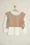 Girl's Blouse, Sweater and Trousers Three-Piece Set Tkm.7070 - 2