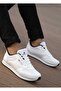 Men's White Casual Orthopedic Stretchy Lace-Up Breathable Comfortable Soft Sole Sneakers Sneakers - 5