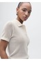 Openwork Knitted Polo Collar Sweater - 5
