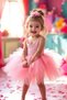 Girl's Show Costume Dusty Pink Crystal Tulle Tutu Skirt (4-5 Years)
