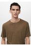 Slim Fit Keten Tişört - 8