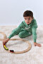 Boys' Hooded Tracksuit Set Smile Printed Ribbed F11 - 2