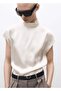 Silk Blouse with High Collar - 5