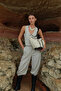 Large Tote Bag Beige & Black Niesha - 2