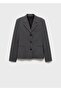 Straight Cut Button Blazer Jacket - 3
