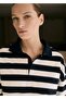 Striped polo collar sweatshirt - 6