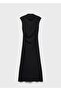 Drape A-Line Dress with Waist - 3