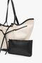 Large Tote Bag Beige & Black Niesha - 6