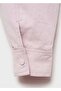 Denim Coat with Flounce - 5