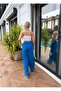Linen Elastic Waist Loose Fit Trousers - 4