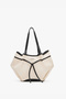 Large Tote Bag Beige & Black Niesha - 5