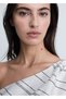 Striped Asymmetrical Blouse - 8