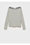 Striped boat neck T-shirt - 3