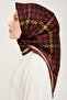 Nostalgia Series Silk Twill Scarf 9000D-31 Geometric Pattern Dark Tile - 4