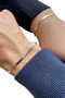 Unisex Non-Tarnish Steel 2-Piece Flat Italian Couple Bracelet, Friendship Bracelet, Lover's Bracelet