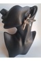 Silver Color Leaf Earrings - 2