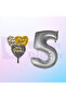 Happy Birthday Written Heart and Number Foil Balloon Set