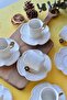 Olivia 6-Person Porcelain Turkish Coffee Cup Set - 4