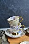 Royalty Blue 6-Person Porcelain Turkish Coffee Cup Set - 4