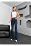 Lya Hsn Dodge Vanessa Defne Long Flared Button Slim Fit Denim Pants - Flare New