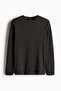 Waffled jersey top