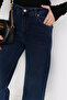 Lya Hsn Dodge Vanessa Defne Flora Spanish Navy Blue Cat High Waist Stretch Fabric Extranew - 4