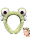 Furry Plush Green Color Crown with Googly Eyes Frog and Heart Figures - 3