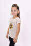 Girl's Smiling Face Sequin Embroidery T-Shirt - 3