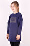 Girl's Chic Written Stone Embroidered T-Shirt - 2