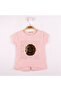 Girl's Smiling Face Sequin Embroidery T-Shirt