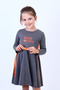 Girl's Neon Lover Embroidered Dress