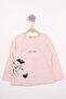Girl's Zebra Printed Embroidered T-Shirt