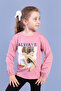 Girl's Printed T-Shirt with Elastic Sleeves