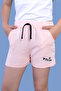 Girl's Shorts with Two Side Pockets and Back Print Detail