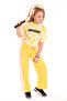 Girl's batik print tracksuit set with front lettering