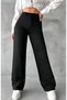 Lya Hsn New Season Fashion Candy Black High Waist Loose Pants, Wide Leg Pants - 2