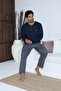 Men's Combed Single Jersey Long Sleeve Pajama Set - 8