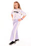 Girl's batik print tracksuit set with front lettering - 3