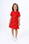 Girl's Polo Neck Snap Printed Dress