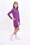 Girl's Half Zipper Dress - 2