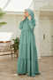 6531-berlin Hooded Raglan Sleeve Dress Mint Green - 4