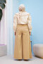 Beige Gabardine Trouser Skirt - 1162 Model - 6